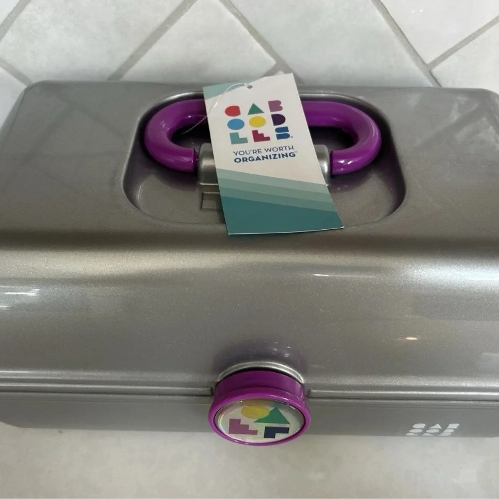 Caboodles Silver and Purple Organizer